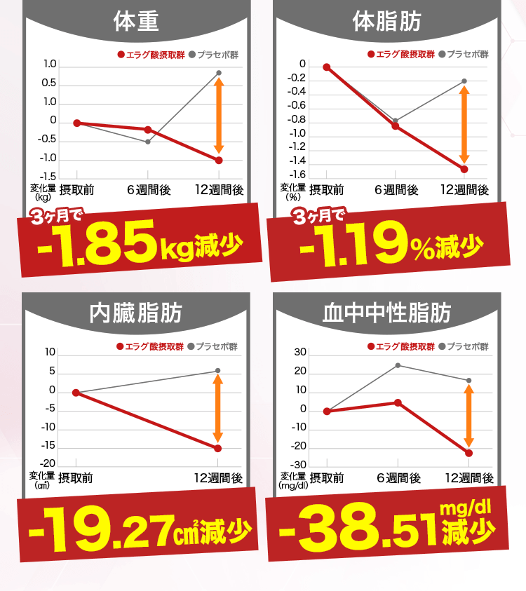 減少結果グラフ