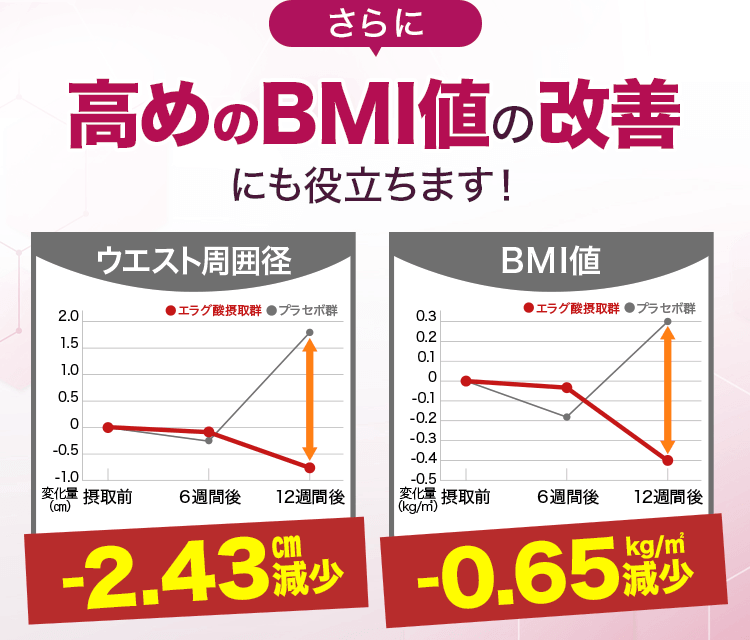 高めのBMI値の改善にも役立つ
