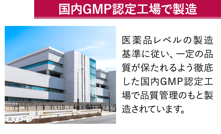国内GMP工場で製造
