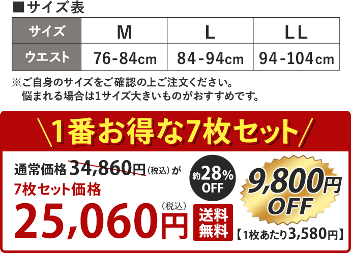 7枚セット価格